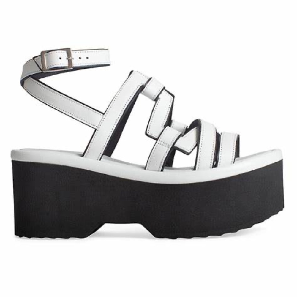 BRAND NEW in box PIERRE HARDY Kaliste Calfskin Caged Platform Sandals Size 38/8